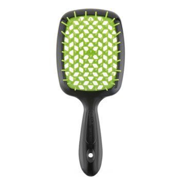 Щітка для волосся Janeke Superbrush Чорна з зеленим id_24 фото