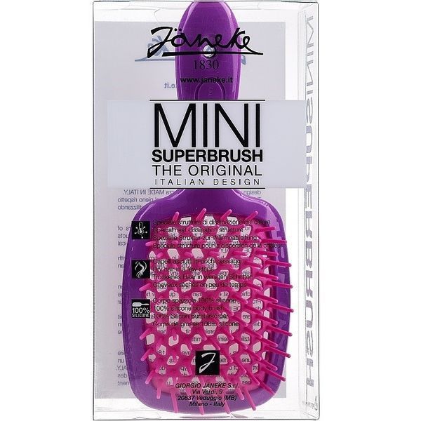 Щітка для волосся Janeke Superbrush Small Фіолетова з рожевим id_952 фото
